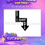Free Black Arrow Free Rabbit Hole Alice Disney Free SVG - Instant Download