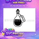 Free Black Potion Bottle Free Drink Me Tag Alice Wonderland Disney Free SVG - Instant Download