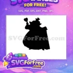 Free Queen with Crown Free Heart Scepter Alice Wonderland Disney Free SVG - Instant Download