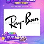 Free Ray-Ban Black Free Script Logo Luxury Brands Free SVG - Instant Download