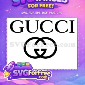Free Gucci logo SVG design featuring the iconic wordmark and interlocking GG emblem, perfect for your projects. Download free today!