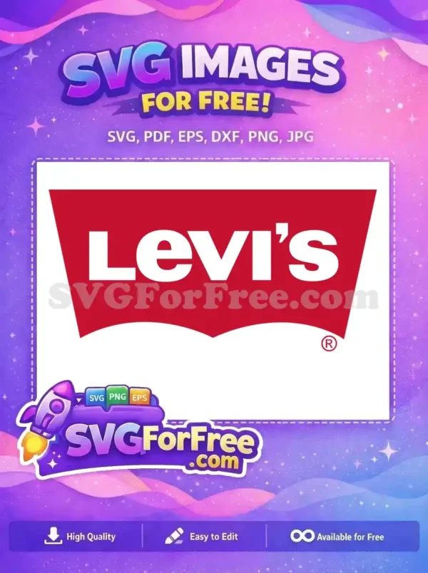 Free Levi’s Logo Design SVG – Iconic Brand Mark for Projects Download this free design Levi's logo. Iconic red batwing background with bold white 'Levi's' text, including the registered trademark symbol, a truly free vector.