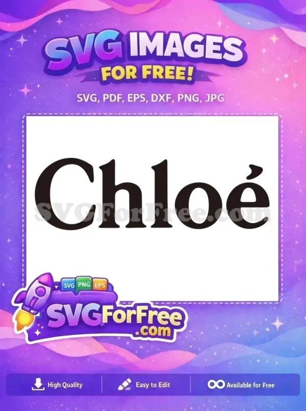 Free Chloé Logo SVG – Iconic Elegant Brand Design Elegant free Chloé logo SVG, featuring classic serif typography with a dark, sophisticated finish. A versatile free design.