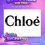 Free Black Chloé Brand Free Elegant Script Lettering Luxury Fashion Free SVG - Instant Download