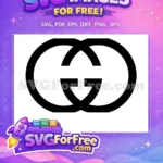 Free Black GG Logo Free Elegant Luxury Brand Gucci Free SVG - Instant Download
