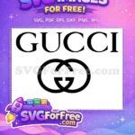 Free Black Gucci Wordmark Free Interlocking G Logo Luxury Brand Free SVG - Instant Download