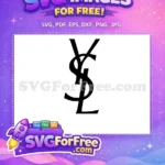 Free Black YSL Logo Free Elegant Fashion Brand Luxury Brands Free SVG - Instant Download