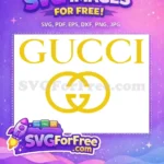 Free Golden Gucci Lettering Free Iconic Double G Luxury Brand Free SVG - Instant Download