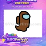 Free Brown Ejected Free Light Blue Visor Among Us Ghost Free SVG - Instant Download