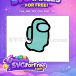 Free Light Blue Ghost Free Ethereal Among Us Free SVG - Instant Download