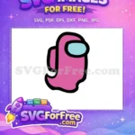Free Pink Ghost Free Light Blue Visor Among Us Free SVG - Instant Download