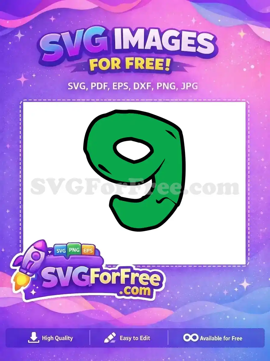 Free Number Nine Free Green Ninja Turtles Free SVG