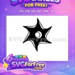 Free Black Six Pointed Free Ninja Star Turtles Free SVG - Instant Download