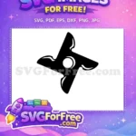 Free Black Shuriken Free Ninja Star Teenage Mutant Free SVG 2 - Instant Download