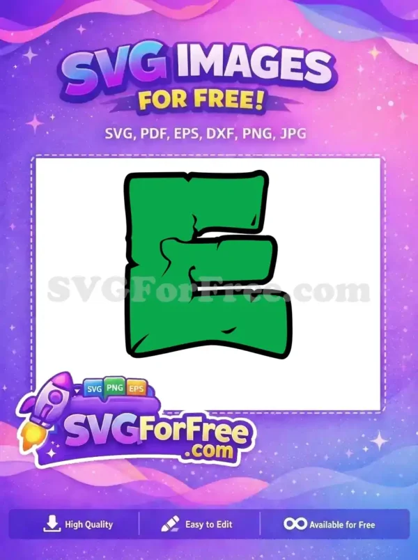 Free Green Letter E Free Ninja Turtles Initial Free SVG Free Green Letter E Free Ninja Turtles Initial Free SVG