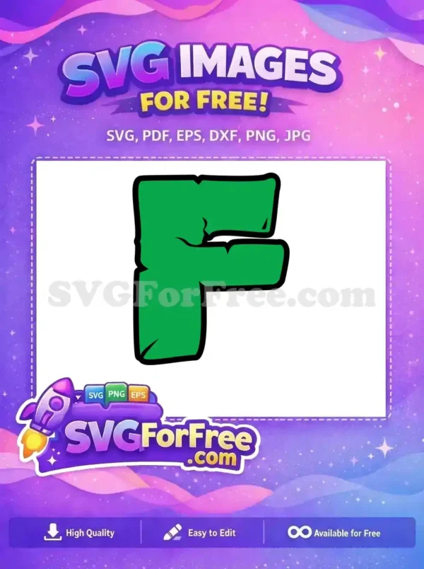Free Green Letter F Free Ninja Turtles Movie Free SVG