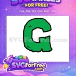 Free Letter G Free Ninja Turtles Alphabet Green Free SVG - Instant Download