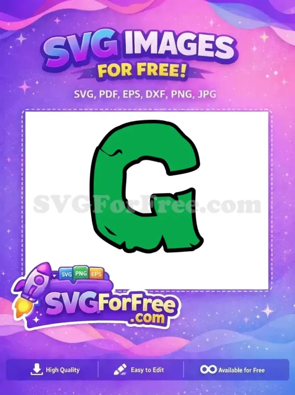 Free Letter G Free Ninja Turtles Alphabet Green Free SVG