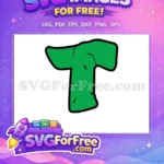 Free Letter T Green Free Ninja Turtle Initial Free SVG - Instant Download