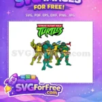 Free Ninja Turtles Thumbs Up Free Group Pose Movie Free SVG - Instant Download