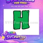 Free Letter H Free Green Ninja Turtles Alphabet Free SVG - Instant Download