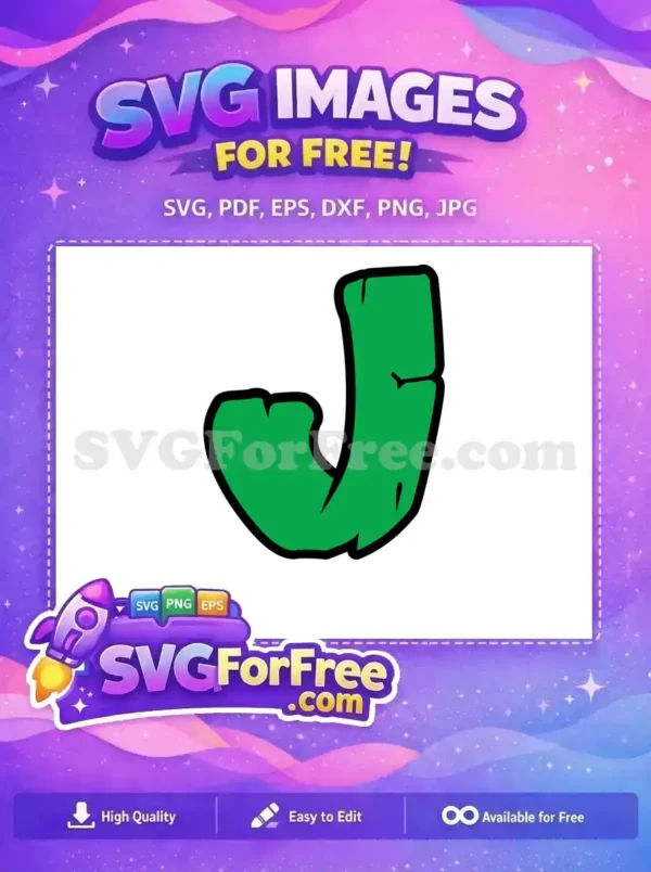Free Letter J Free Ninja Turtles Alphabet Initial Free SVG