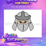 Free Shredder Angry Eyes Free Gray Helmet Ninja Turtles Free SVG - Instant Download