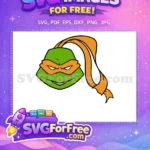 Free Angry Eyes Free Orange Mask Ninja Turtles Free SVG 1 - Instant Download