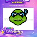 Free Leonardo Ninja Turtle Free Blue Mask Teenage Mutant Free SVG - Instant Download