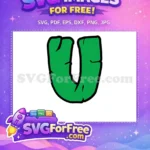 Free Green Letter U Free Ninja Turtles Alphabet Free SVG - Instant Download