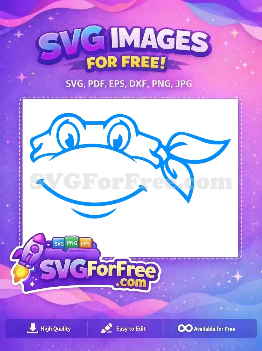 Free Blue Mask Free Ninja Turtle Headband Free SVG