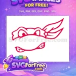 Free Red Mask Free Grinning Ninja Turtles Free SVG - Instant Download