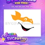 Free Orange Mask Free Open Mouth Ninja Turtles Free SVG - Instant Download