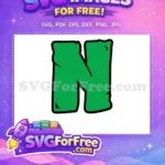 Free Ninja Turtle Initial Free Letter N Green Ninja Free SVG - Instant Download