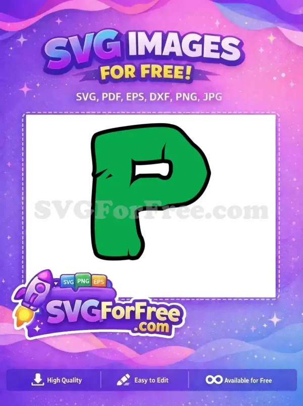 Free Green Letter P Free Ninja Turtles Initial Free SVG Free Green Letter P Free Ninja Turtles Initial Free SVG