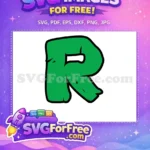 Free Green Letter R Free Ninja Turtles Alphabet Free SVG - Instant Download
