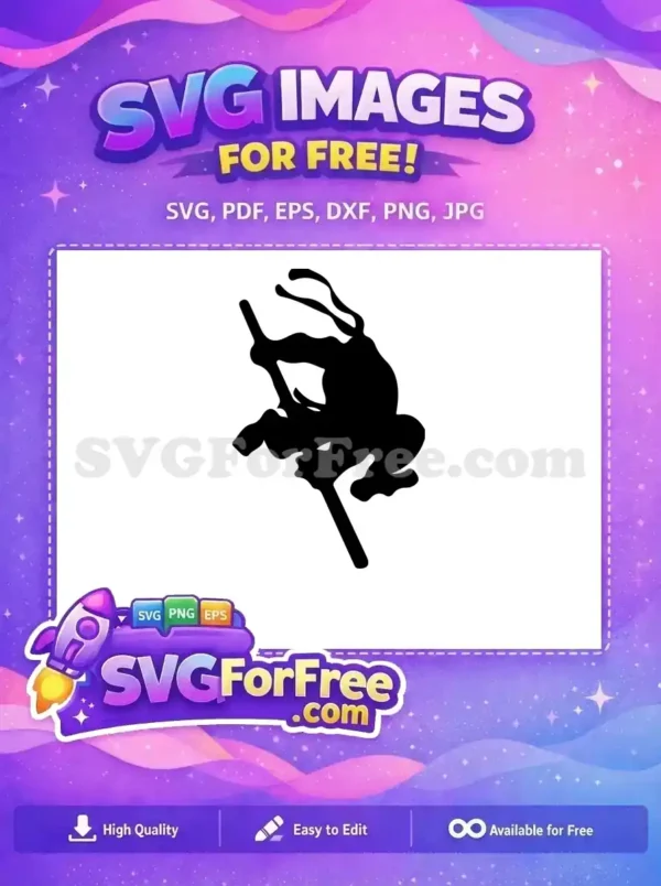 Free Michelangelo Silhouette Free Ninja Poses Ninja Turtles Free SVG