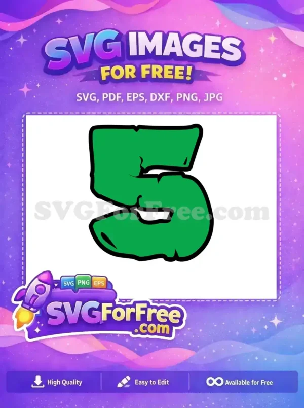 Free Number Five Free Green Graffiti Ninja Turtles Free SVG