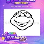 Free Smiling Face Free Ninja Turtle Head Movie Free SVG 2 - Instant Download