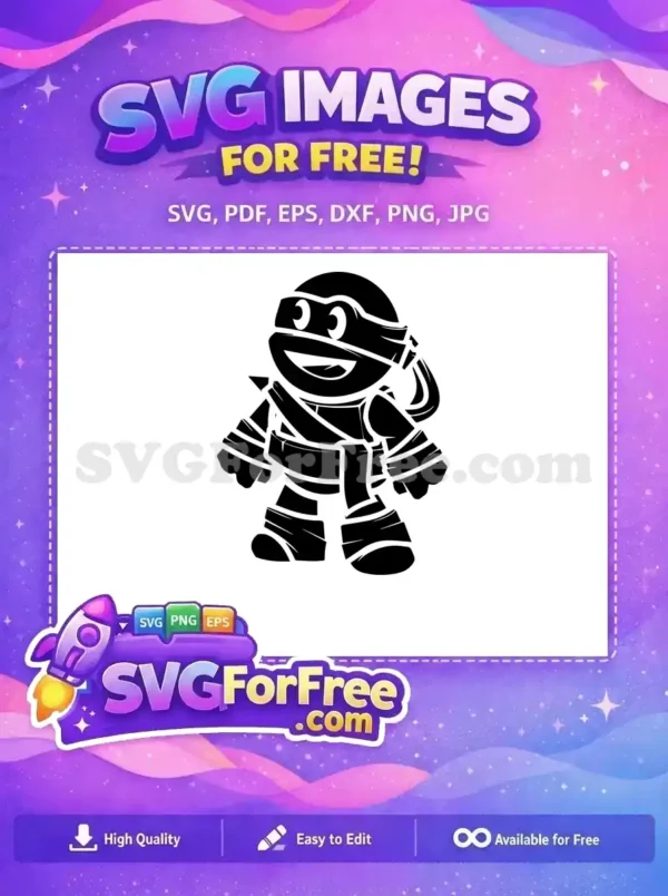 Free Smiling Ninja Free Turtle Cartoon Ninja Turtles Free SVG Free Smiling Ninja Free Turtle Cartoon Ninja Turtles Free SVG