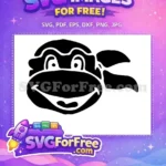 Free Smiling Michelangelo Free Ninja Turtle Head Teenage Free SVG 1 - Instant Download