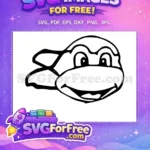 Free Smiling Ninja Turtle Free Bandana Ninja Turtles Free SVG - Instant Download