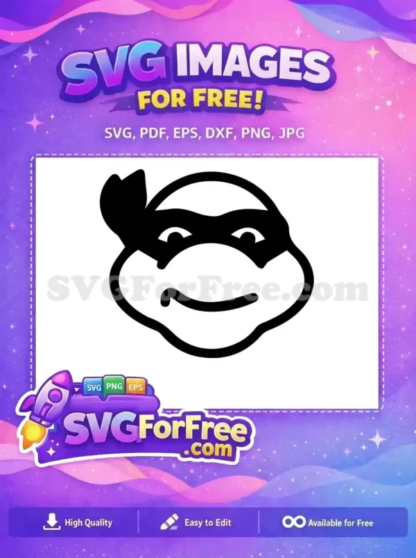 Free Smiling Ninja Turtle Free Masked Face Ninja Turtles Free SVG Free Smiling Ninja Turtle Free Masked Face Ninja Turtles Free SVG