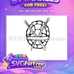 Free Ninja Turtle Shell Free Swords Nike Movie Free SVG - Instant Download
