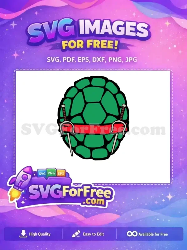 Free Raphael Ninja Turtle Green Shell Free Sai Weapons Movie Free SVG