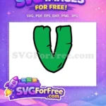 Free Green Letter V Free Ninja Turtles Nike Movie Free SVG - Instant Download