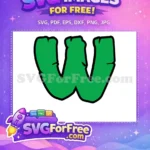 Free Green Letter W Free Ninja Turtles Nike Free SVG - Instant Download