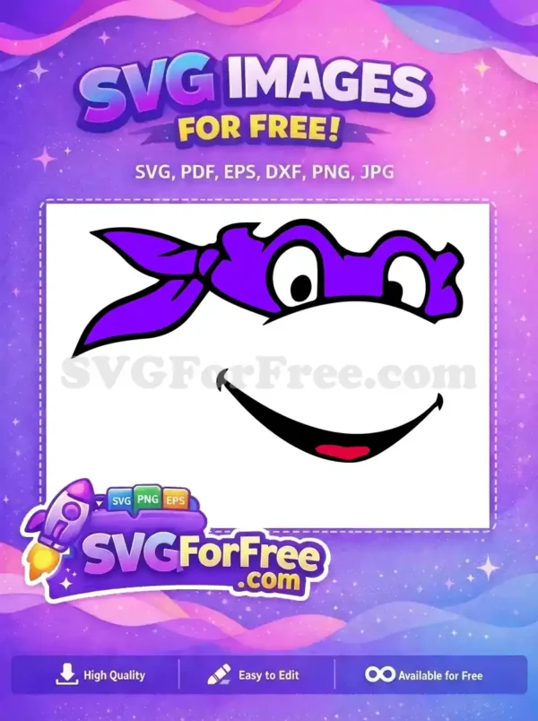 Free Purple Mask Free Googly Eyes Ninja Turtles Free SVG 3