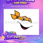 Free Orange Mask Free Smiling Ninja Turtles Nike Free SVG - Instant Download