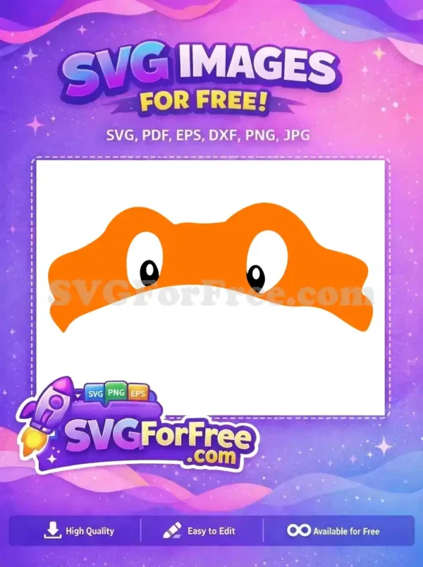 Free Googly Eyes Orange Mask Ninja Turtle Free Nike Free SVG
